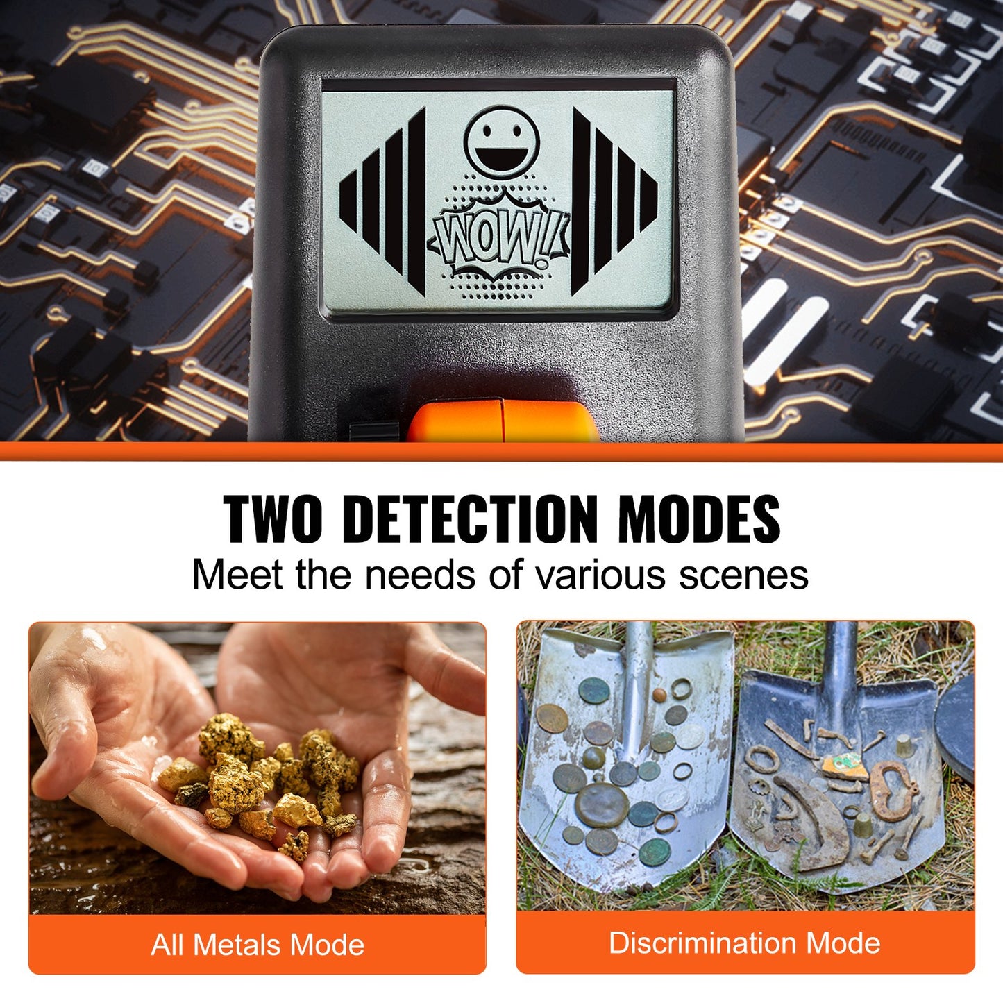 Metal Detector for Kids, 150mm, Waterproof Search Coil with LCD Display, Adjustable 660.4-914.4 mm Gold Detector, Lightweight Carbon Fiber Stem for Junior & Youth Detecting Gold Coin Treasure - Image 4