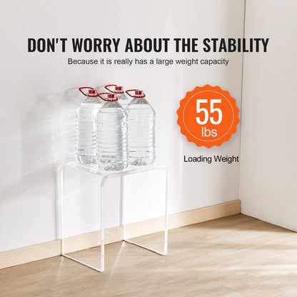 Acrylic End Table, C-Shaped Lucite Side Table, Clear Acrylic Side Table for Drink, Food, Snack used in Living Room, Bedroom, and Study - Image 3