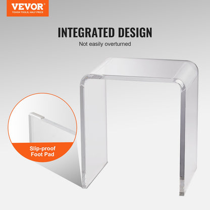 Acrylic End Table, C-Shaped Lucite Side Table, Clear Acrylic Side Table for Drink, Food, Snack used in Living Room, Bedroom, and Study - Image 5