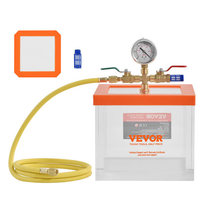 2 Gallon Vacuum Chamber, Upgraded Multipurpose Acrylic Vacuum Degassing Chamber, Transparent Vacuum Chamber, for Resin Degassing, Silica Gel Degassing, Gypsum Degassing and Vacuum Extraction - Image 9