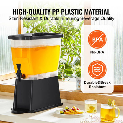 Beverage Dispenser, 3 Gallon Drink Dispenser for Parties, Plastic Juice Dispenser with Stand Spigot Lid, Iced Tea Lemonade Juice Water Dispenser, for Restaurants, Hotels, Parties - Image 4
