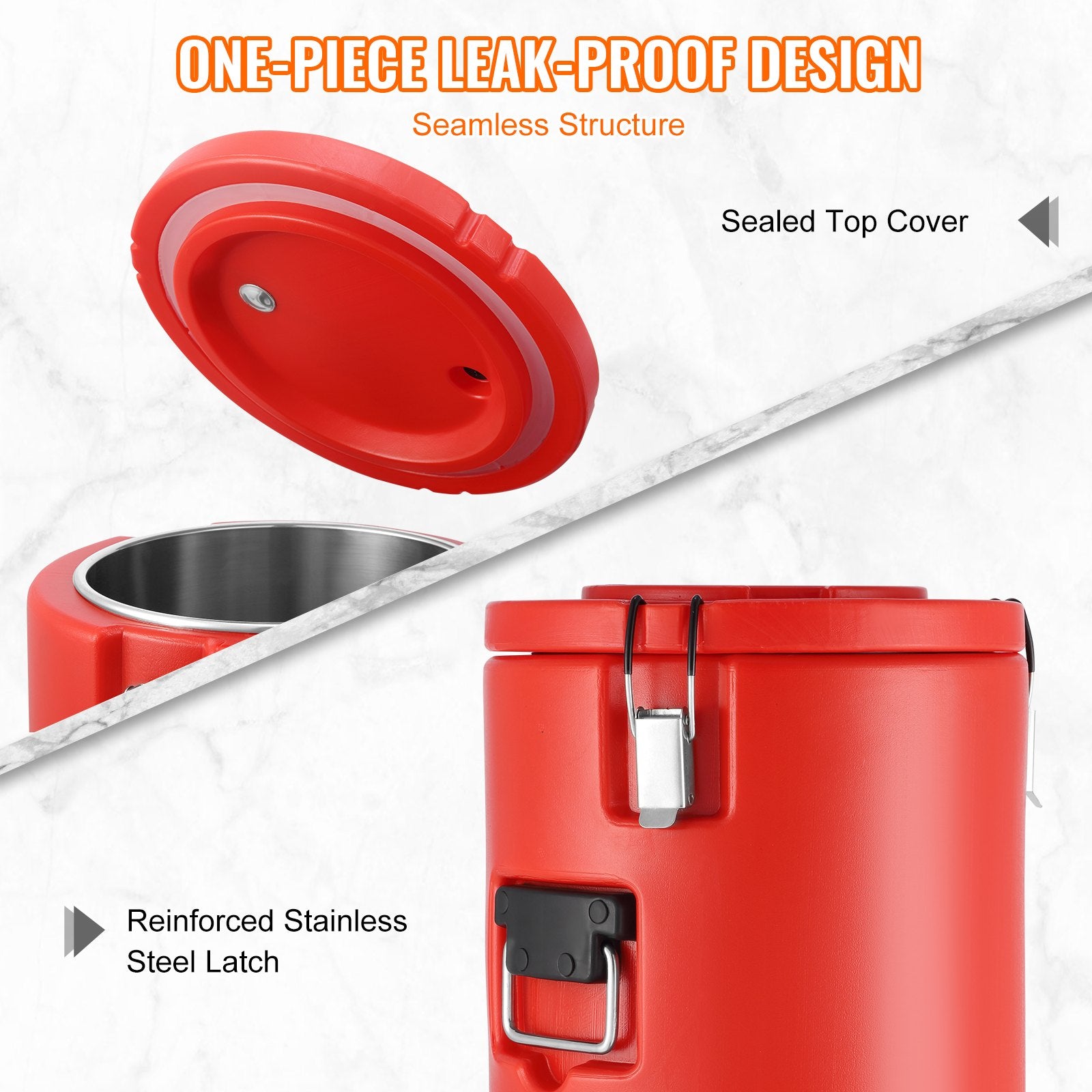 Stainless Steel Insulated Beverage Dispenser, 17.2 Liter, Thermal Hot and Cold Drink Server Dispenser with Spigot Handle, Food-grade for Hot Tea Coffee Water Restaurant Drink Shop - Image 4