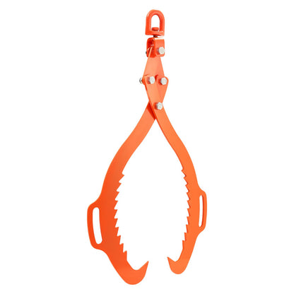 32in Log Lifting Tongs, 2-Claw Log Tongs, Heavy Duty Steel Log Grapple, 1543LBS Lifting Capacity, Swivel Log Graper Timber, Eagle Claw Design, Log Skidding Tongs for Trucks, Tractors, Forklifts