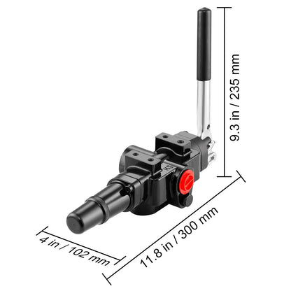 Hydraulic Log Splitter Valve 1 Spool, 25 GPM Hydraulic Directional Control Valve, 3626PSI Hydraulic Loader Valve, Hydraulic Joystick Control Valve for Small Tractors, Loaders, Log Splitter - Image 8