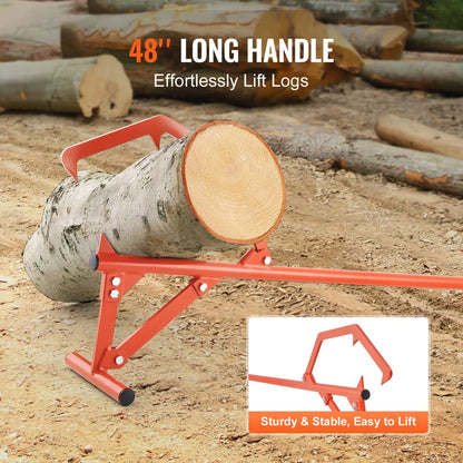 Timberjack, 46.5 in, Heavy Duty Steel Log Roller, Log Lifter with Adjustable Cant Hook, Logging Tools Log Jack for Logs Ups to 25" Dia, Timber Jack for Rolling Cutting and Lifting Logs - Image 2