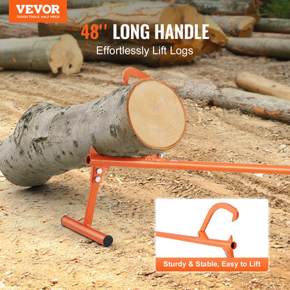 Timberjack, 48 in, Heavy Duty Log Lifter with Metal Handle, Log Roller with Adjustable Cant Hook, Logging Tools Log Jack for Logs Ups to 15" Dia, Timber Jack for Rolling Cutting Lifting Logs - Image 2