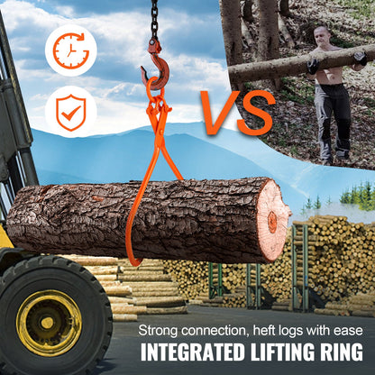Log Skidding Tongs, 81.3cm 2 Claw Log Lifting Tongs, Heavy Duty Steel Lumber Skidding Tongs, 700 kg Loading Capacity, Log Lifting, Handling, Dragging & Carrying Tool - Image 6
