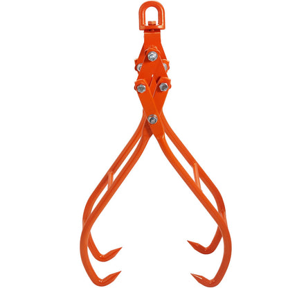 Timber Claw Hook, 36 inch 4 Claw Log Grapple for Logging Tongs, Swivel Steel Log Lifting Tongs, Eagle Claws Design with 3307 lbs/1500 kg Loading Capacity for Tractors, ATVs, Trucks, Forklifts