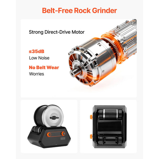 Rock Tumbler Kit, 3 lbs Rock Polishing Kit, 4 Speed Settings 9-Day Polishing Timer Stone Polishing Kit, Rock Polisher with Rough Gemstones and Polishing Grits, Rock Polisher for Adults Kids - Image 2