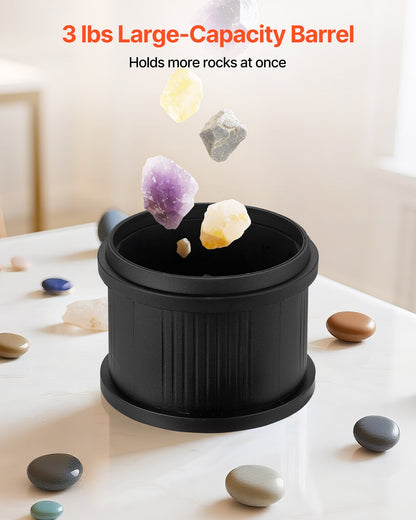 Rock Tumbler Kit, 3 lbs Rock Polishing Kit, 4 Speed Settings 9-Day Polishing Timer Stone Polishing Kit, Rock Polisher with Rough Gemstones and Polishing Grits, Rock Polisher for Adults Kids - Image 5