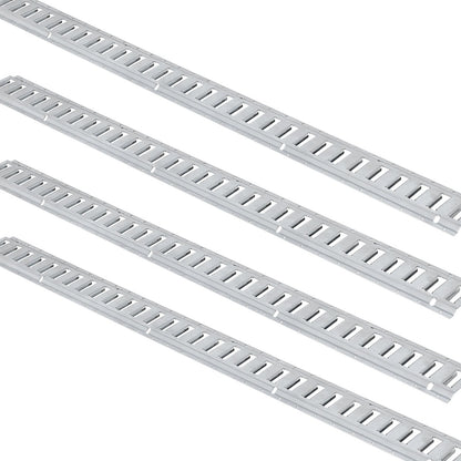 E Track Tie-Down Rail Kit, 24PCS 1524 mm E-Tracks Set Includes 8 Steel Rails & 8 O-Rings & 8 Tie-Offs with D-Ring, Versatile Trailer Securing Accessories for Cargo Motorcycles Bikes, 816 kg Load - Image 9