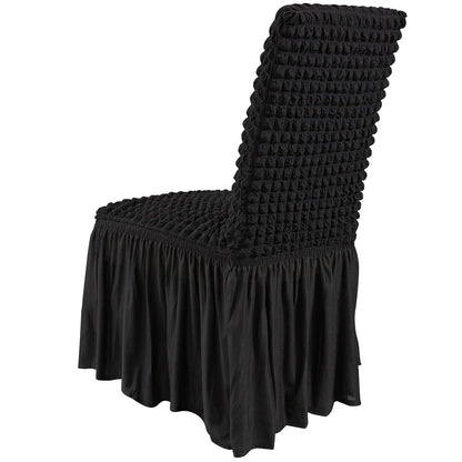 Stretch Spandex Folding Chair Covers, Universal Fitted Chair Cover with Skirt, Removable Washable Protective Slipcovers, for Wedding, Holiday, Banquet, Party, Celebration, Dining (4 PCS Black) - Image 9