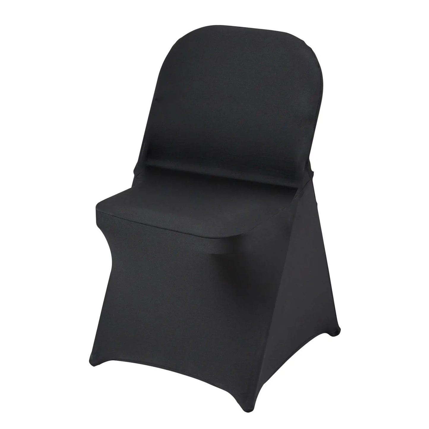 Stretch Spandex Folding Chair Covers, Universal Fitted Chair Cover, Removable Washable Protective Slipcovers, for Wedding, Holiday, Banquet, Party, Celebration, Dining (50PCS Black)