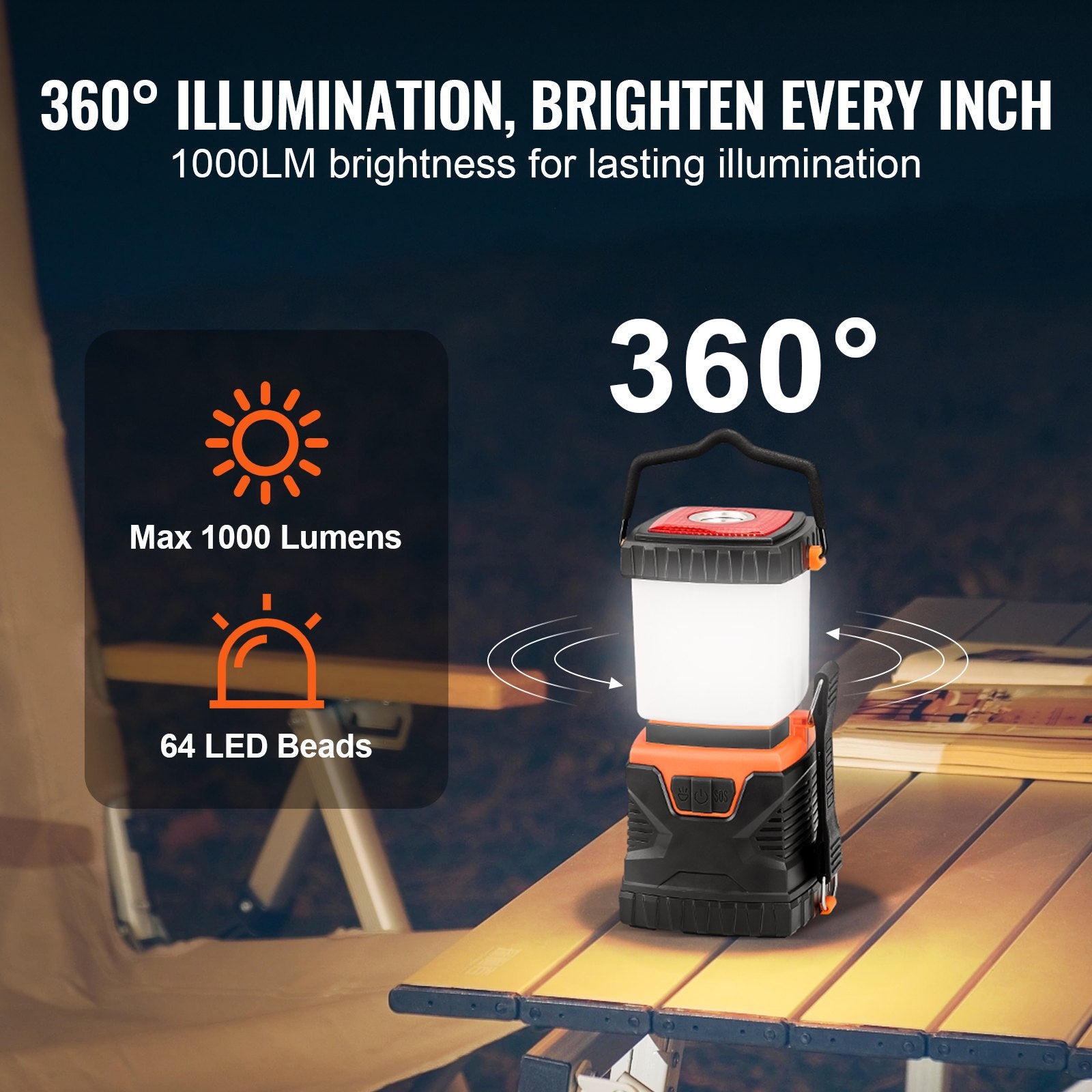 LED Camping Lantern Battery Powered All-in-one for Exceptional Experience - Image 3