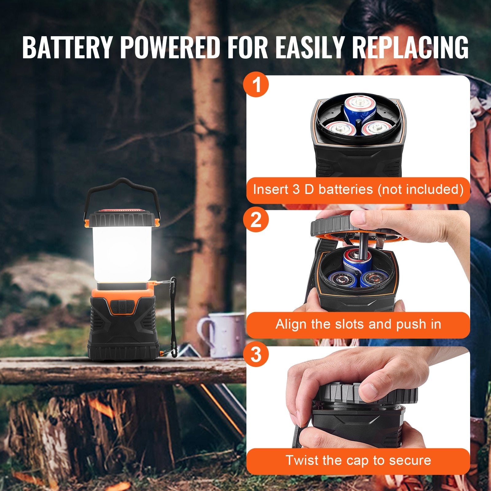 LED Camping Lantern Battery Powered All-in-one for Exceptional Experience - Image 5