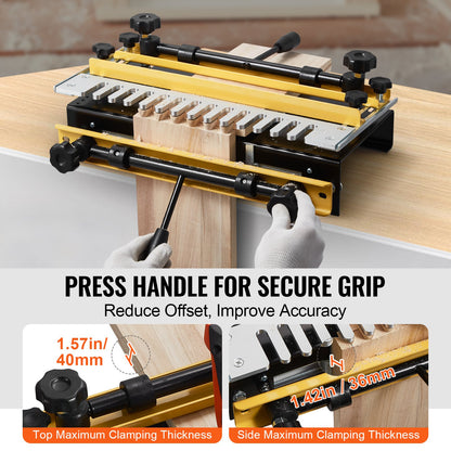 Dovetail Jig, 310 mm Width, Dove Tailing Router Jigs with 4 Router Bits & 6 Templates, Precise Alignment Dove Tail Jig, Mortise and Tenon Woodworking Tools for Furniture & Wood Cabinet Making - Image 6
