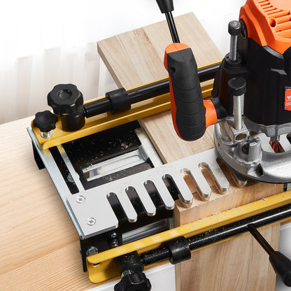 Dovetail Jig, 310 mm Width, Dove Tailing Router Jigs with 4 Router Bits & 6 Templates, Precise Alignment Dove Tail Jig, Mortise and Tenon Woodworking Tools for Furniture & Wood Cabinet Making - Image 8