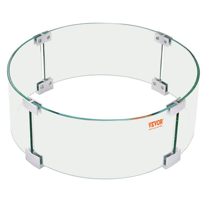 Fire Pit Wind Guard, 26 x 26 x 6 Inch Glass Flame Guard, Round Glass Shield, 1/4-Inch Thick Fire Table, Clear Tempered Glass Flame Guard, Steady Feet Tree Pit Guard for Propane, Gas, Outdoor - Image 9