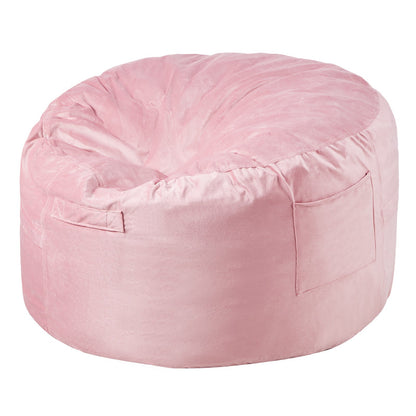 91 cm Round Bean Bag Chair with Removable Cover & Dutch Velvet Pink - Image 9