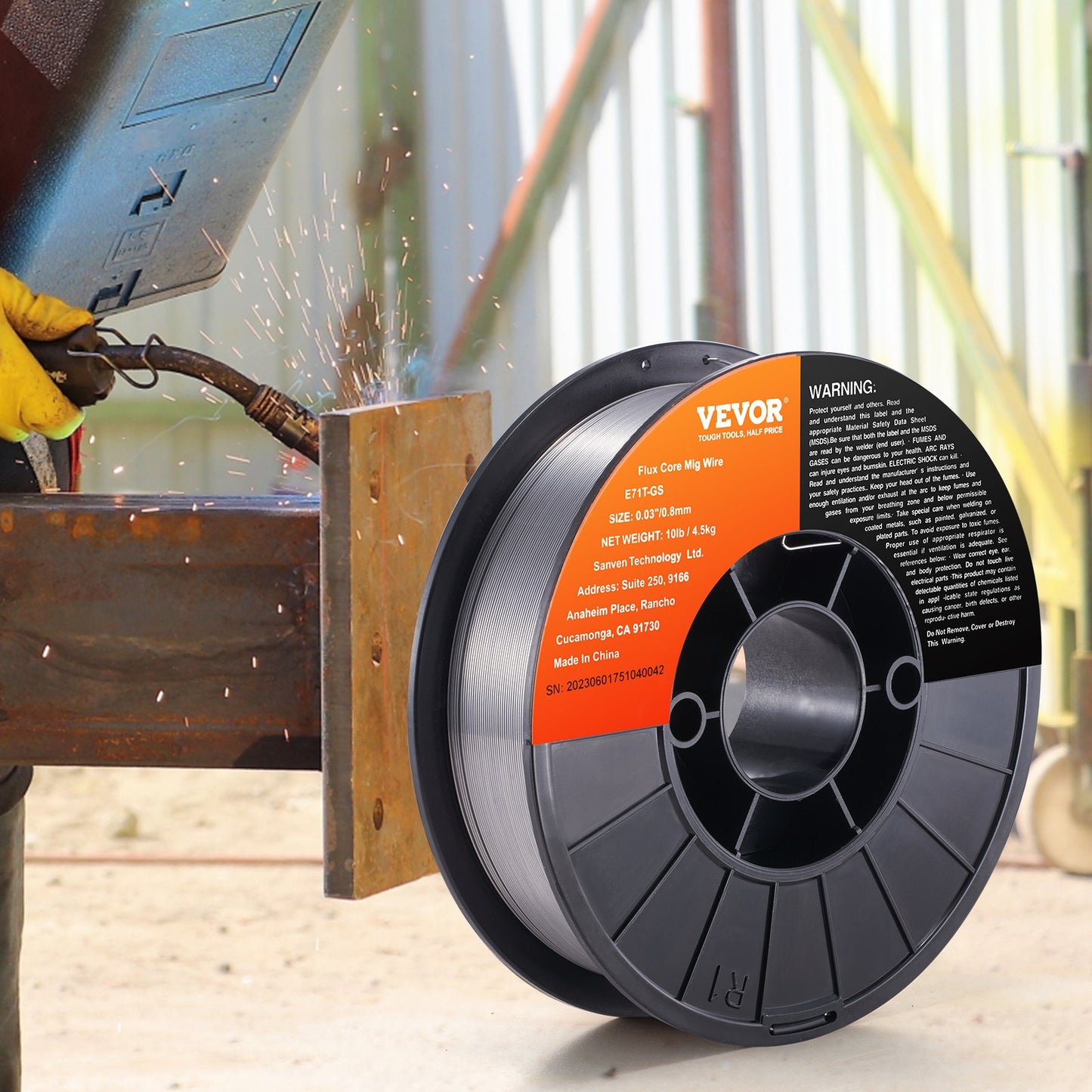 Flux Core Welding Wire, E71T-GS 0.030-inch 10LBS, Gasless Mild Steel MIG Welding Wire with Low Splatter for All Position Arc Welding and Outdoor Use - Image 8