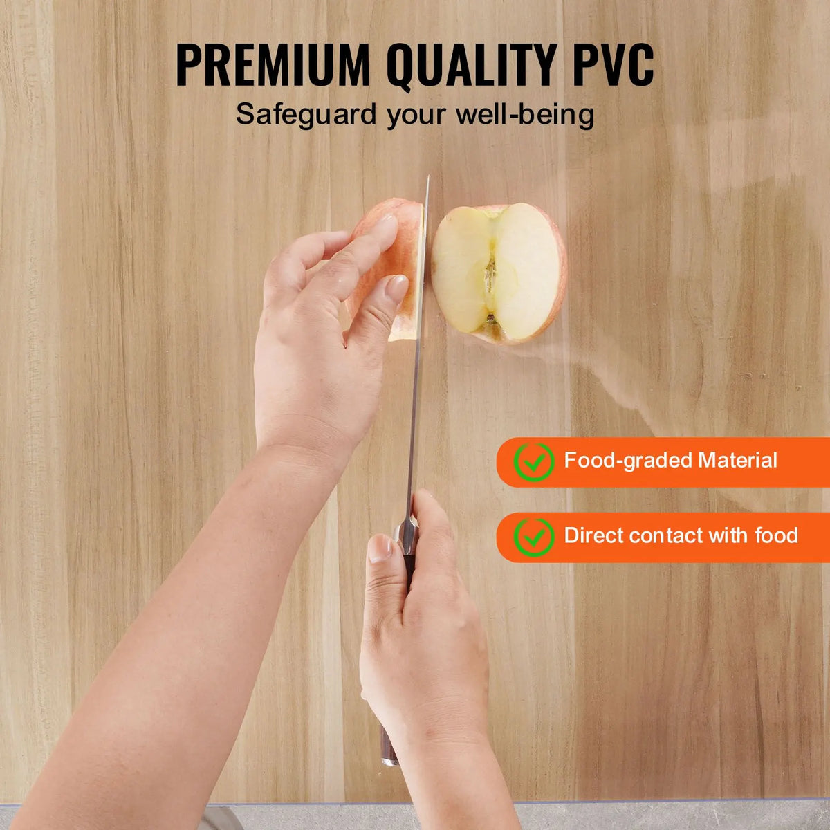 Plastic Table Cover, 48 x 48 Inch 2.0 mm Thick Clear Table Protector, Round PVC Desk Mat, Waterproof & Easy Cleaning Desk Pad Tablecloth, for Office Dresser Dining Room Table Night Stand - Image 3