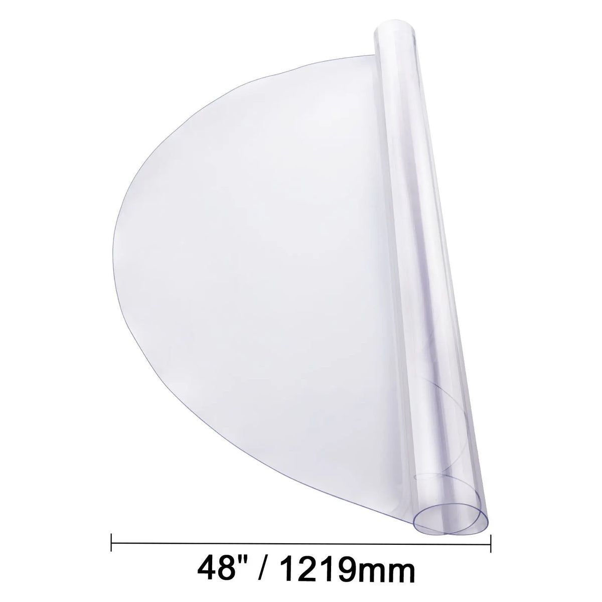 Plastic Table Cover, 48 x 48 Inch 2.0 mm Thick Clear Table Protector, Round PVC Desk Mat, Waterproof & Easy Cleaning Desk Pad Tablecloth, for Office Dresser Dining Room Table Night Stand - Image 8