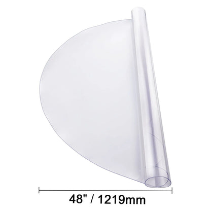 Plastic Table Cover, 48 x 48 Inch 2.0 mm Thick Clear Table Protector, Round PVC Desk Mat, Waterproof & Easy Cleaning Desk Pad Tablecloth, for Office Dresser Dining Room Table Night Stand - Image 8