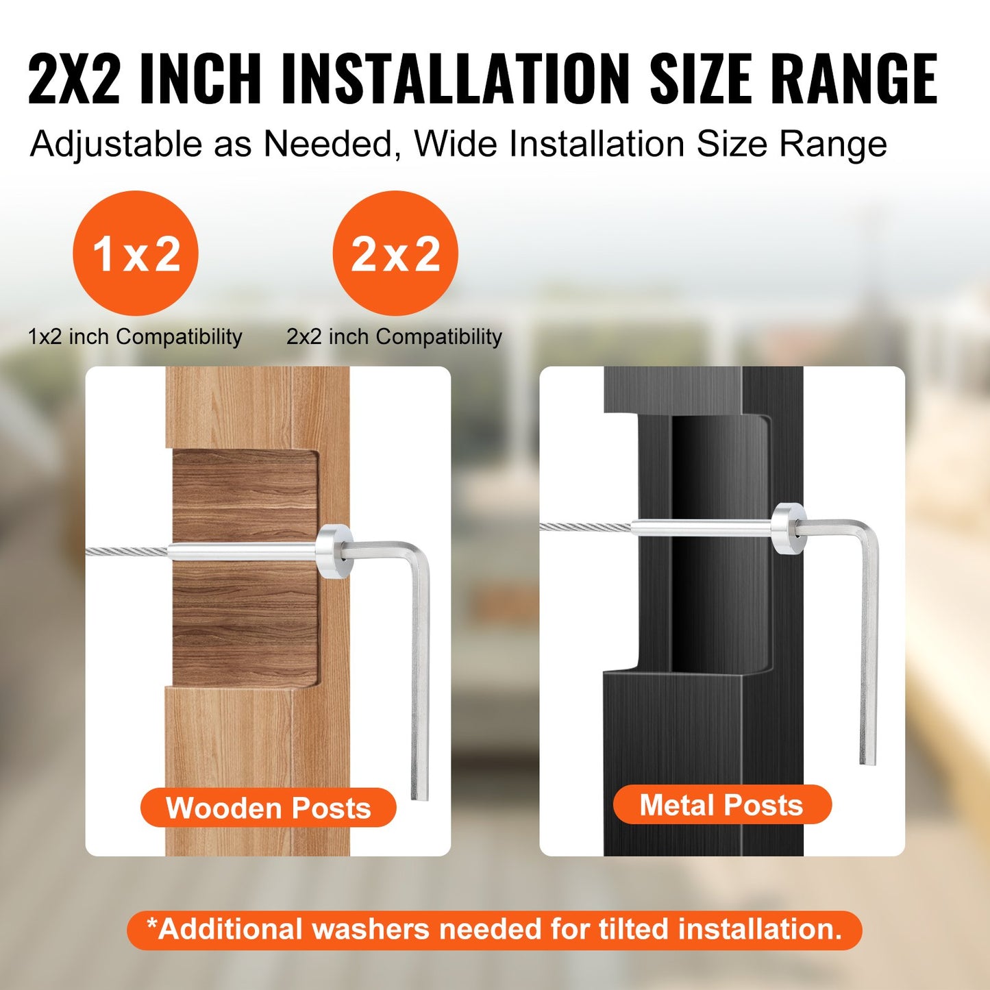 20 Pack Invisible Cable Railing kit, T316 Stainless Steel 3.2mm Invisible Receiver and Swage Stud End for Cable Railing, Swage Tensioner 3.2mm for Wood/Metal Post, Cable Railing Hardware, Silver - Image 3