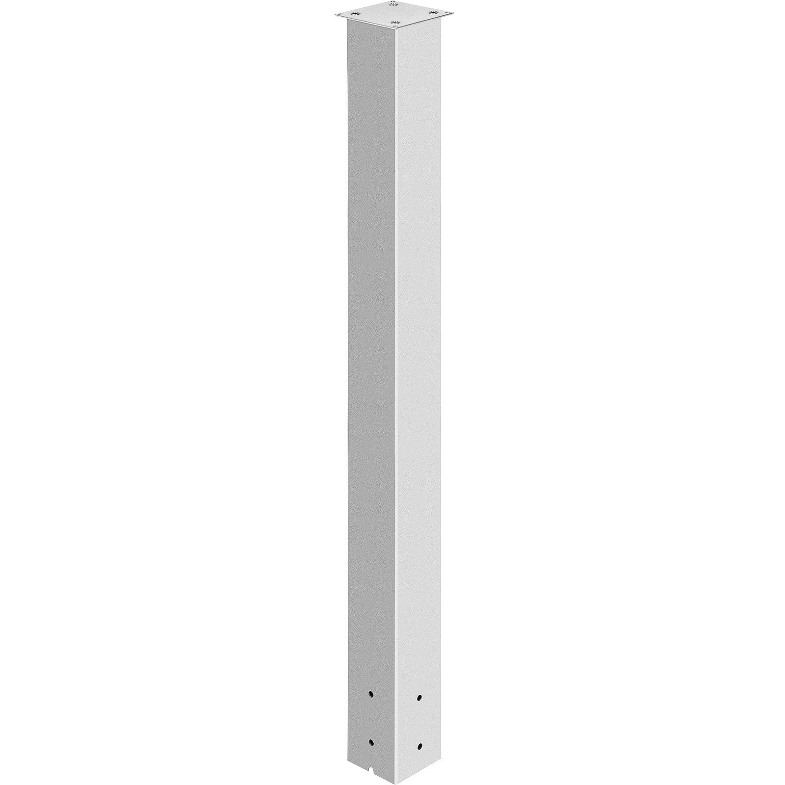 Mailbox Post, 43\" High Mailbox Stand, White Powder-Coated Mail Box Post Kit, Q235 Steel Post Stand Surface Mount Post for Sidewalk and Street Curbside, Universal Mail Post for Outdoor Mailbox - Image 9