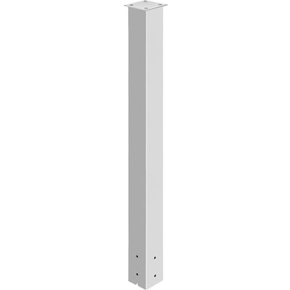 Mailbox Post, 43\" High Mailbox Stand, White Powder-Coated Mail Box Post Kit, Q235 Steel Post Stand Surface Mount Post for Sidewalk and Street Curbside, Universal Mail Post for Outdoor Mailbox - Image 9