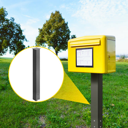 Mailbox Post Stand Mail Box Post 43" Black Powder-Coated Steel for Outdoor - Image 8