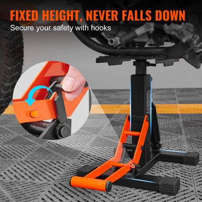 Dirt Bike Lift Stand, Motorcycle Jack Lift Stand 440 lbs Capacity and Hydraulic Lift Operation, Adjustable Height Hoist Table, for Dirt Pit Bike Repair, Maintenance, Dirt Bike Accessories - Image 4