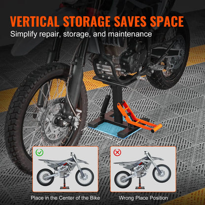 Dirt Bike Lift Stand, Motorcycle Jack Lift Stand 440 lbs Capacity and Hydraulic Lift Operation, Adjustable Height Hoist Table, for Dirt Pit Bike Repair, Maintenance, Dirt Bike Accessories - Image 6