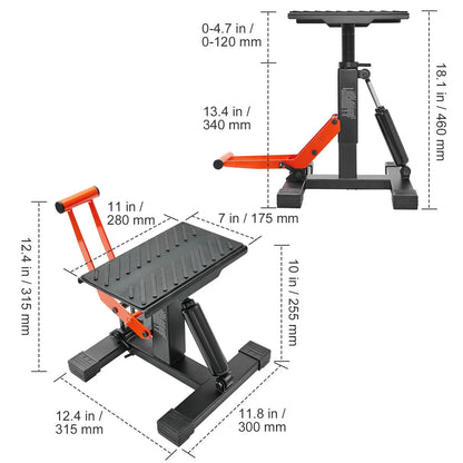 Dirt Bike Lift Stand, Motorcycle Jack Lift Stand 440 lbs Capacity and Hydraulic Lift Operation, Adjustable Height Hoist Table, for Dirt Pit Bike Repair, Maintenance, Dirt Bike Accessories - Image 8