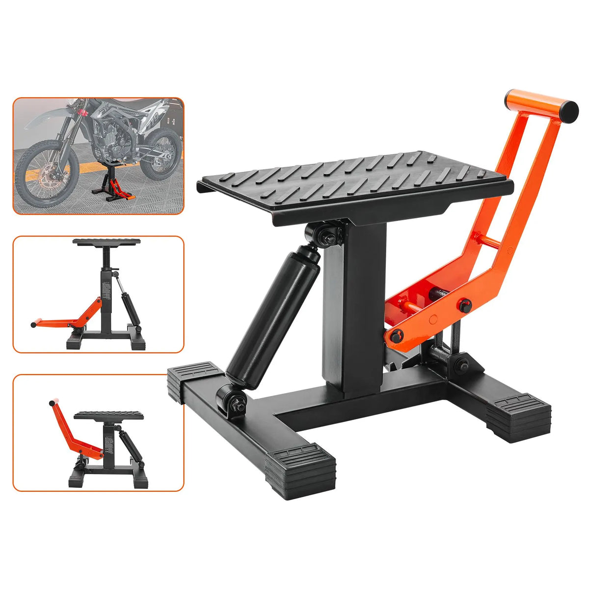 Dirt Bike Lift Stand, Motorcycle Jack Lift Stand 440 lbs Capacity and Hydraulic Lift Operation, Adjustable Height Hoist Table, for Dirt Pit Bike Repair, Maintenance, Dirt Bike Accessories - Image 9