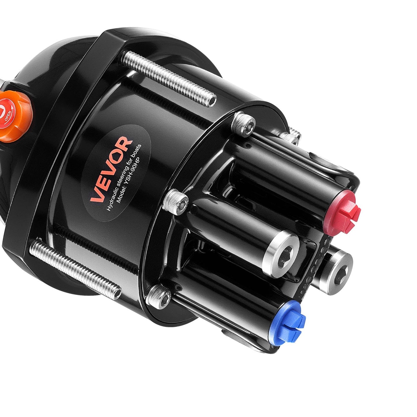 Hydraulic Steering Kit, 90 HP, Hydraulic Steering Helm Pump & Cylinder, with 6.9 MPa/1000 psi Max Working Pressure, Aluminum Alloy Housing, Check Valve, for Outboards Fishing Boats Sailboats - Image 9