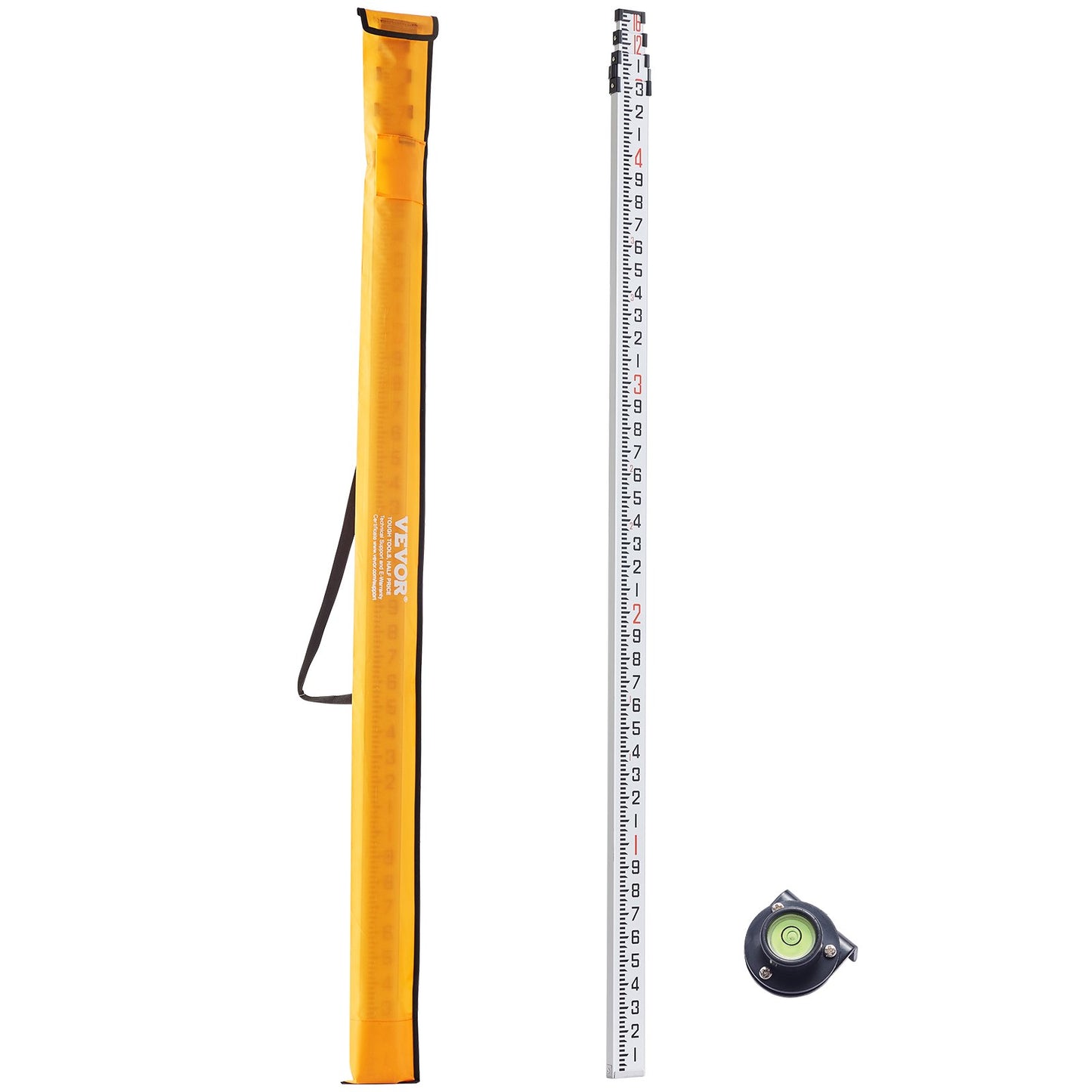 Measuring Rod 16-Feet/10ths 4 Sections Telescopic Grade Rod 1/10ft w/ Bag - Image 9