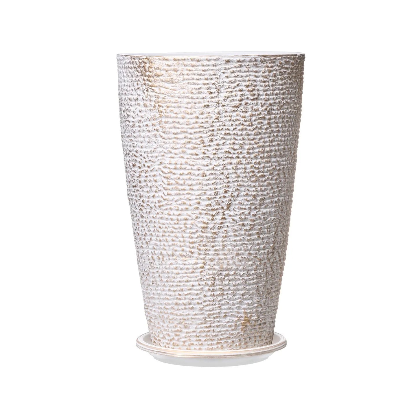 Tall Planter Set of 2 Round Tapered Plant Pots 53 cm for Outdoor Indoor