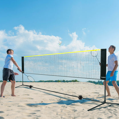 Badminton Net, Height Adjustable Volleyball Net, 10ft Wide Foldable Pickleball Net, Portable Easy Setup Tennis Net Set with Poles, Stand and Carry Bag, for Kids Backyard Game Indoor Outdoor Use - Image 8