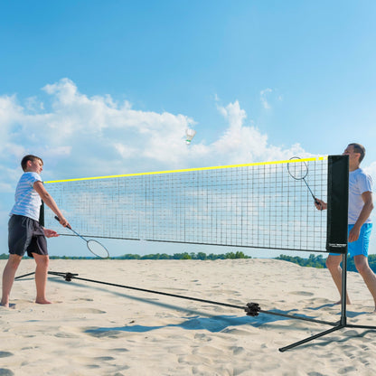 Badminton Net, Height Adjustable Volleyball Net, 17ft Wide Foldable Pickleball Net, Portable Easy Setup Tennis Net Set with Poles, Stand and Carry Bag, for Kids Backyard Game Indoor Outdoor Use - Image 8