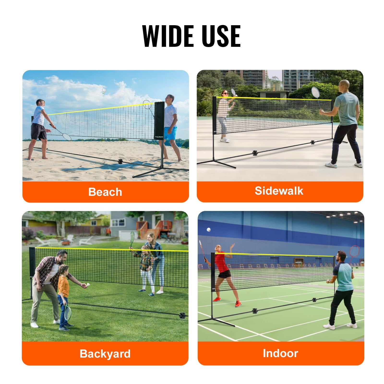 20ft Badminton Net Set Outdoor Portable Volleyball Pickleball Tennis Net - Image 6