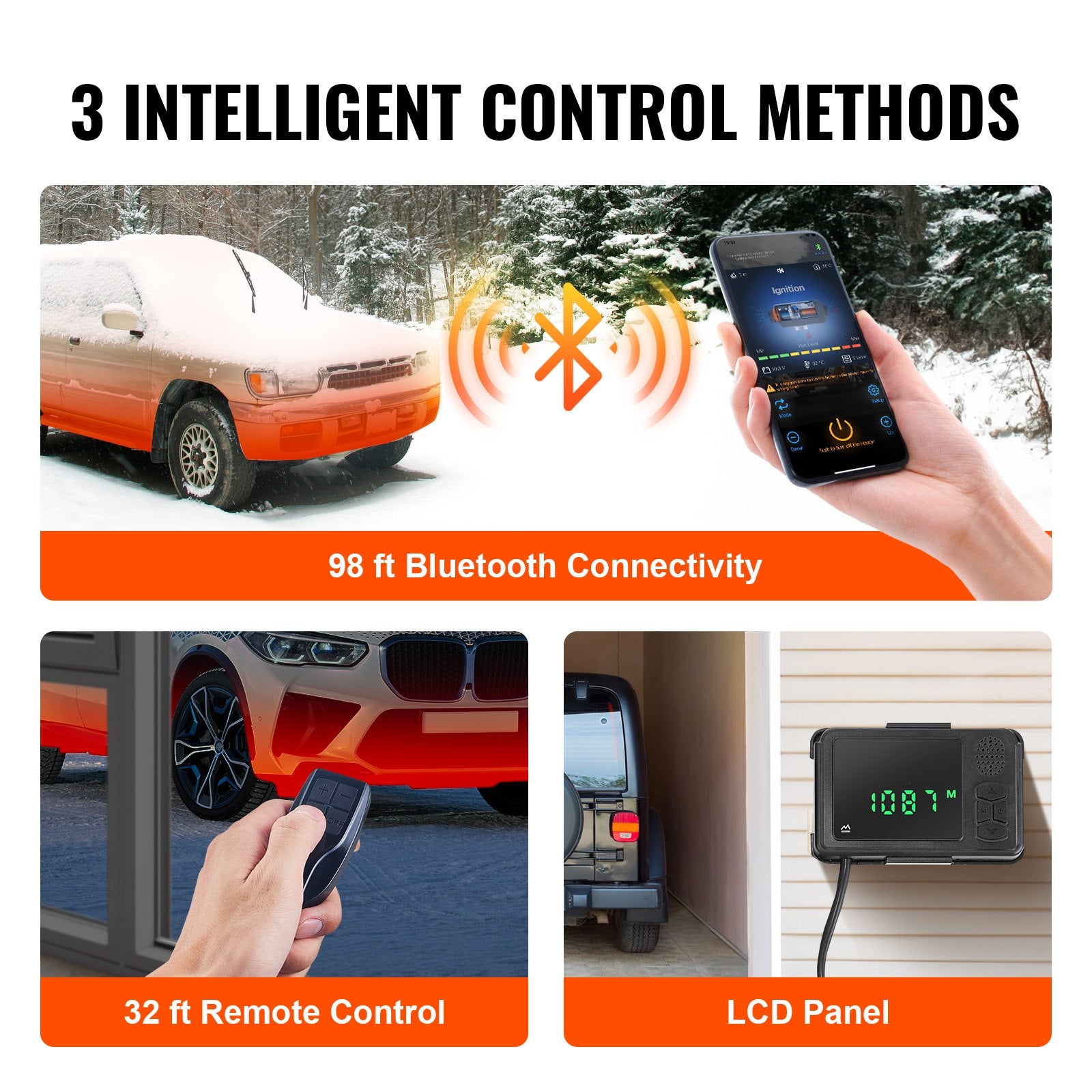 Bluetooth App Control Diesel Air Heater, 12V 2KW Diesel Heater with Automatic Altitude Adjustment, Remote Control and LCD, Diesel Parking Heater for RV Trailer Camper Van Boat And Indoors - Image 3