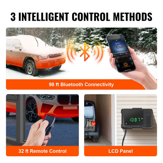 Bluetooth App Control Diesel Air Heater, 12V 8KW Diesel Heater with Automatic Altitude Adjustment, Remote Control and LCD, Diesel Parking Heater for RV Trailer Camper Van Boat - Image 3