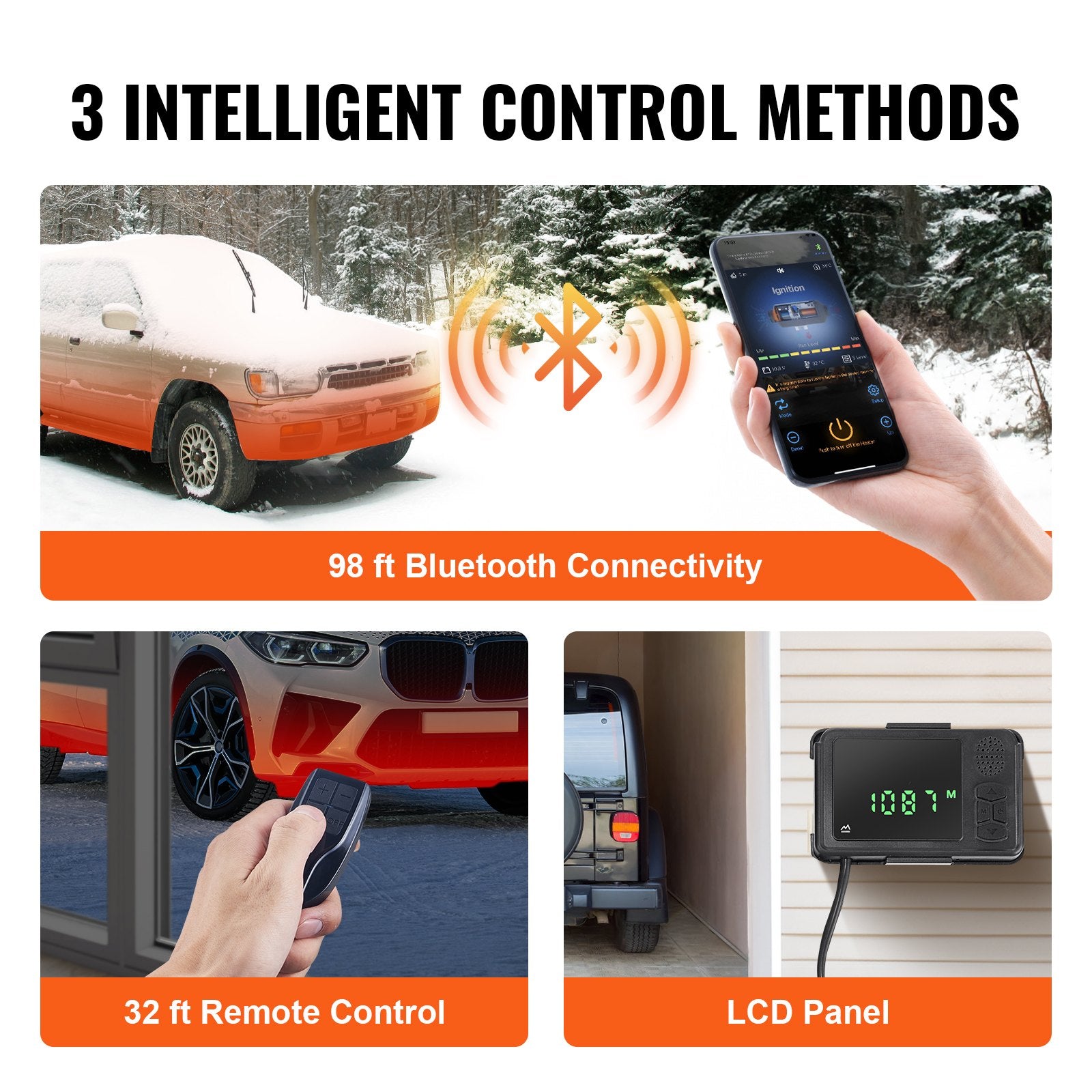 Bluetooth App Control Diesel Air Heater, 12V 8KW Diesel Heater with Automatic Altitude Adjustment, Remote Control and LCD, Diesel Parking Heater for RV Trailer Camper Van Boat - Image 3