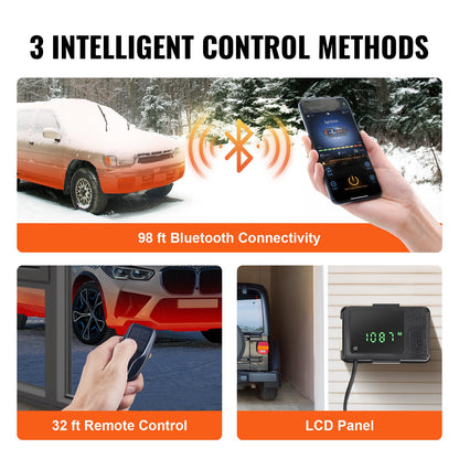 Bluetooth App Control Diesel Air Heater, 12V 8KW Diesel Heater with Automatic Altitude Adjustment, Remote Control and LCD, Diesel Parking Heater for RV Trailer Camper Van Boat - Image 3