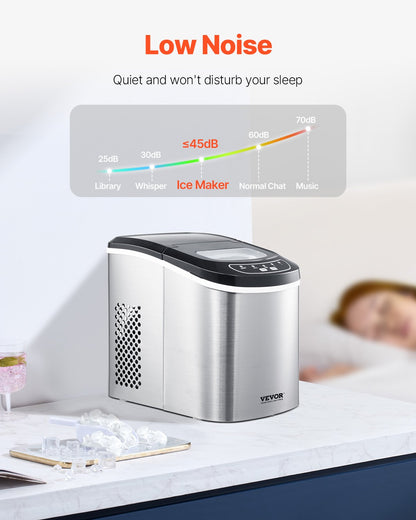 Portable Countertop Ice Maker 33Lbs/24H Self-Cleaning with Scoop Basket - Image 6