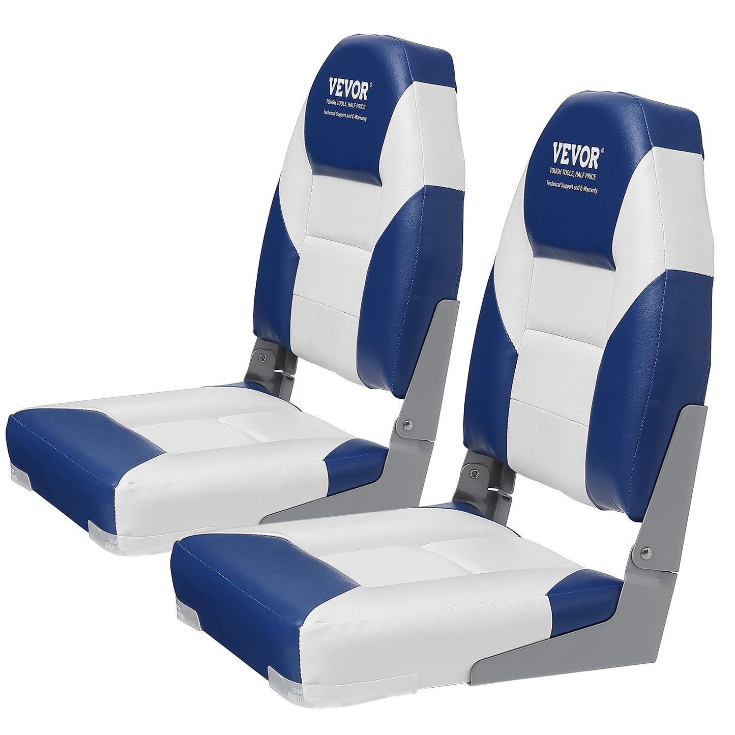 Boat Seats, 555 mm High Back Boat Seat, Folding Boat Chair with Thickened Sponge Padding and Hinge, Fold-Down Boat Captain Chairs for Fishing Boat, Sightseeing Boat, Speedboat, Canoe, 2-Pack - Image 9