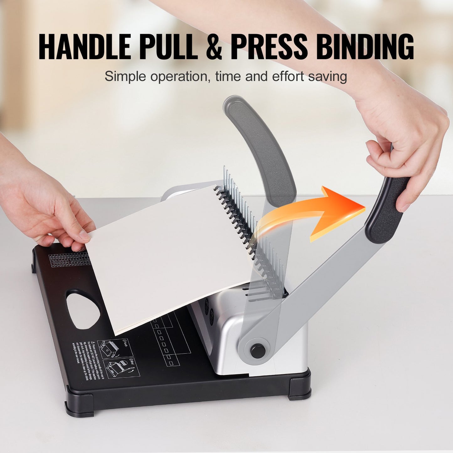 Binding Machine, Comb Binding Machine 21-Holes Binding 450 Sheets, Book Binder Machine with 100 PCS 3/8'' Comb Binding Spines, for Letter Size, A4, A5 - Image 4