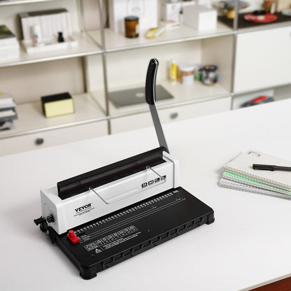 Coil Spiral Binding Machine, Manual Book Maker 34-Holes Binding 120 Sheets, Punch Binder with Adjustable Side Margin, for Letter Size, A4, A5 - Image 8