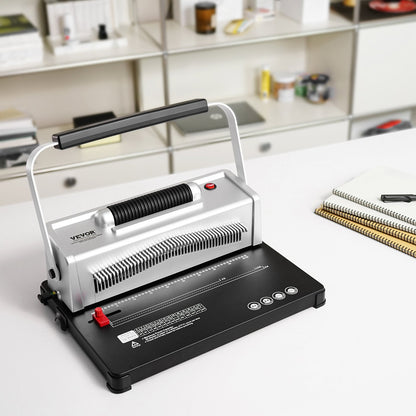 Coil Spiral Binding Machine, Manual Book Maker with Electric Binding, 46-Holes Binding 500 Sheets Punch Binder, with 100pcs 5/16'' Coil Binding Spines, for Letter Size, A4, A5 - Image 8